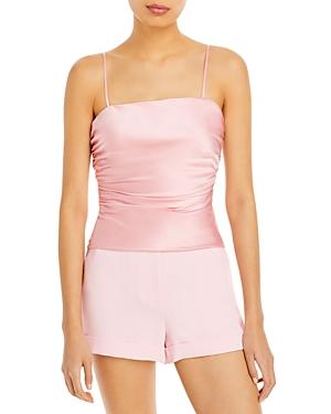 Cinq A Sept Jaylin Ruched Stretch Silk Camisole