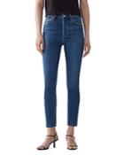 Agolde Nico High Rise Cropped Skinny Jeans In Subdued