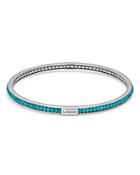 Lagos Sterling Silver Caviar Icon Turquoise Beaded Bangle Bracelet