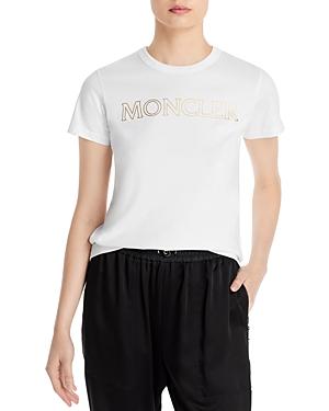Moncler Short Sleeve Metallic Logo Tee