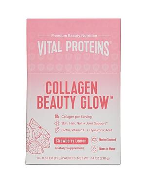 Vital Proteins Beauty Collagen Glow Supplement Stick Pack Box - Strawberry Lemon