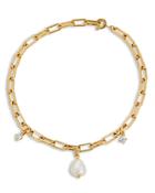Nadri Pearlfection Cubic Zirconia & Keshi Cultured Pearl Link Bracelet