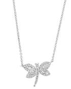Bloomingdale's Diamond Dragonfly Pendant Necklace In 14k White Gold, 0.40 Ct. T.w. - 100% Exclusive
