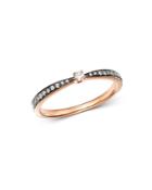 Bloomingdale's White & Brown Diamond Ring In 14k Rose Gold - 100% Exclusive