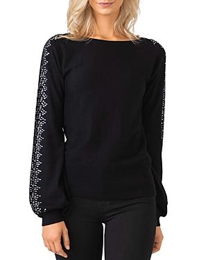 Belldini Embellished Blouson Sleeve Sweater