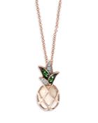 Bloomingdale's Multi Gemstone & Diamond Pineapple Pendant Necklace In 14k Yellow Gold, 18 - 100% Exclusive