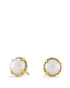 David Yurman Chatelaine Earrings With Cultured Pearls In 18k Gold