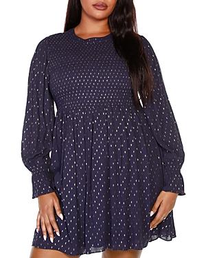 Belldini Plus Foil Print A Line Dress