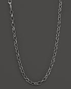 Lagos Sterling Silver Link Caviar And Smooth Chain Necklace, 18