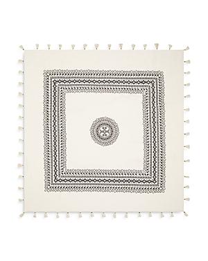 Tory Burch Meadow Sweet Embroidered Linen Scarf