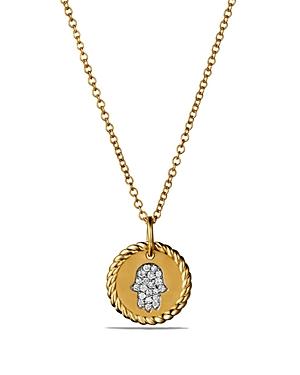 David Yurman Cable Collectibles Hamsa Necklace In 18k Gold