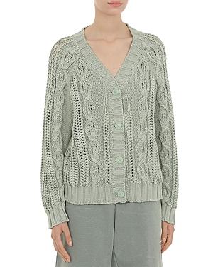 Alberta Ferretti Cotton Cable Knit Cardigan
