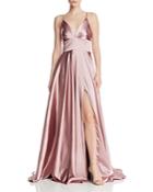 Faviana Couture Draped Charmeuse Gown
