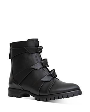 Alexandre Birman Women's Lolita Knotted Bow Waterproof Leather Booties