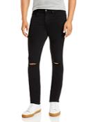 7 For All Mankind Paxtyn Skinny Fit Jeans In Annex Black Destroy