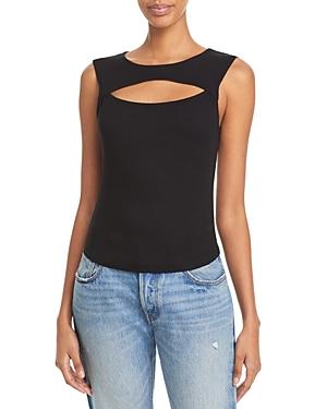 Aqua Ribbed Sleeveless Cutout Top - 100% Exclusive