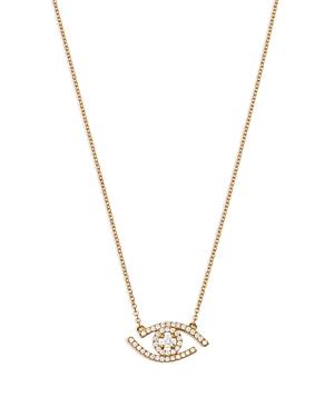 Bloomingdale's Diamond Evil Eye Pendant Necklace In 14k Yellow Gold, 0.2 Ct. T.w- 100% Exclusive