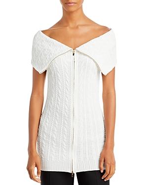 Rebecca Taylor Off The Shoulder Cable Knit Sweater