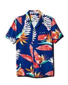Banks Journal Bloom Short-sleeve Tropical-print Regular Fit Shirt