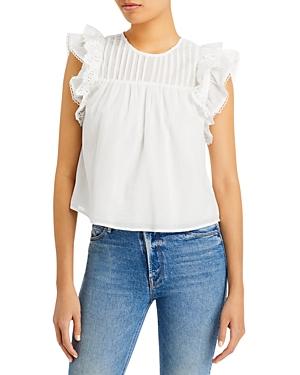 Aqua Cotton Flutter Sleeve Top - 100% Exclusive