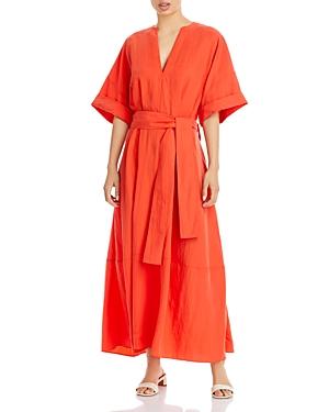 Vince Belted V-neck Dress