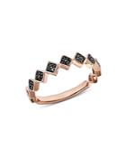 Bloomingdale's Black Diamond Geometric Stacking Ring In 14k Rose Gold, 0.10 Ct. T.w. - 100% Exclusive