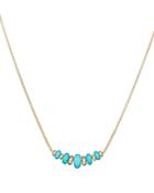 David Yurman Rio Rondelle Short Station Necklace With Turquoise In 18k Gold