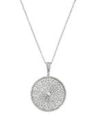 Bloomingdale's Diamond Pave Cut-out Pendant Necklace In 14k White Gold, 1.0 Ct. T.w. - 100% Exclusive