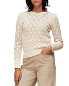 Whistles Pointelle Puffed Sleeve Knit Top