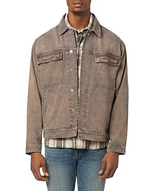 Hudson Coated Taupe Darted Trucker Jacket