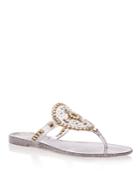 Jack Rogers Sparkle Georgica Jelly Flat Thong Sandals