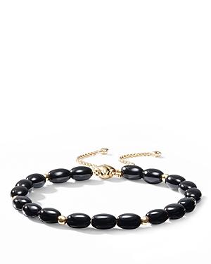 David Yurman Bijoux Spiritual Beads Bracelet With Black Onyx And 18k Gold