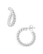 Argento Vivo Spiral Huggie Hoop Earrings In Sterling Silver