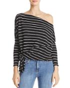 Free People Love Lane Striped Off-the-shoulder Top