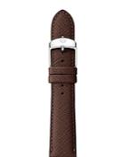Michele Brown Saffiano Leather Watch Strap, 20mm