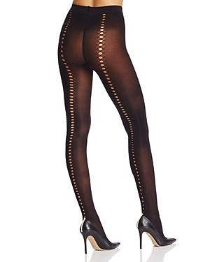 Pretty Polly Dot Cut-out Back Seam Tights