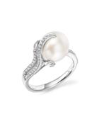 Tara Pearls 14k White Gold South Sea Cultured Pearl And Diamond Ring