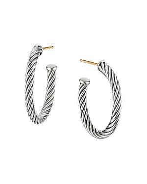 David Yurman Sterling Silver Cable Small Hoop Earrings