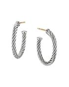 David Yurman Sterling Silver Cable Small Hoop Earrings