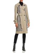 Bagatelle. Nyc Paneled Belted Trench Coat