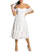 Dress The Population River Off-the-shoulder Midi Dress