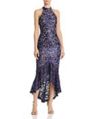 Aqua Floral Lace Midi Dress - 100% Exclusive