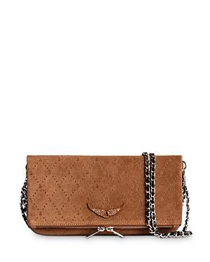 Zadig & Voltaire Rock Embossed Leather Shoulder Bag