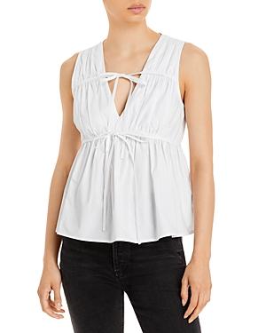 Aqua Tie Front Sleeveless Top - 100% Exclusive