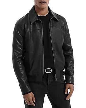 The Kooples Zip Front Leather Jacket