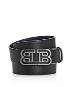 Bally Bobby Mirror B Buckle Reversible Leather Belt