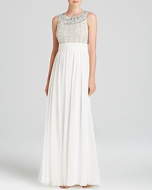 Js Collections Gown - Chiffon Beaded Bodice