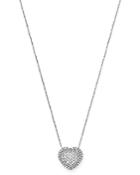 Bloomingdale's Pave Diamond Heart Pendant Necklace In 14k White Gold, 1.0 Ct. T.w- 100% Exclusive