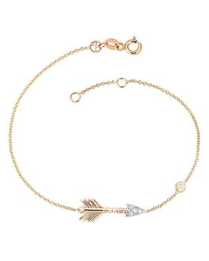 Kismet By Milka 14k Rose Gold Diamond Arrow Bracelet