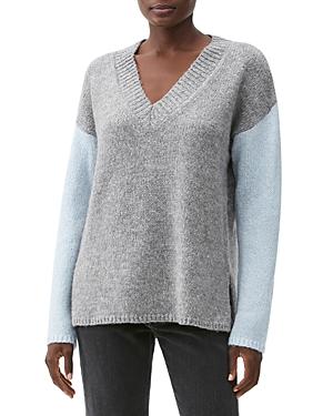 Michael Stars Willie Color Blocked V Neck Sweater